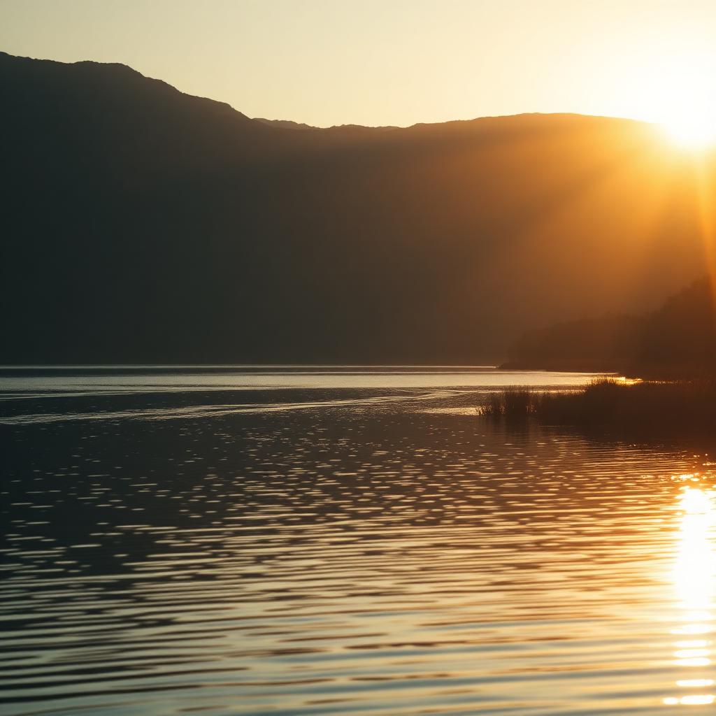 Peaceful lake at golden hour — a picture of new beginnings